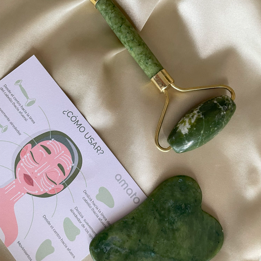 Kit de Gua Sha + Rodillo Facial